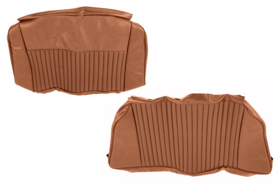 Triumph Stag Rear Seat Cover Kit - Leather Faced - Per Vehicle - Plain Flutes - Tan - RS1589TAN LF